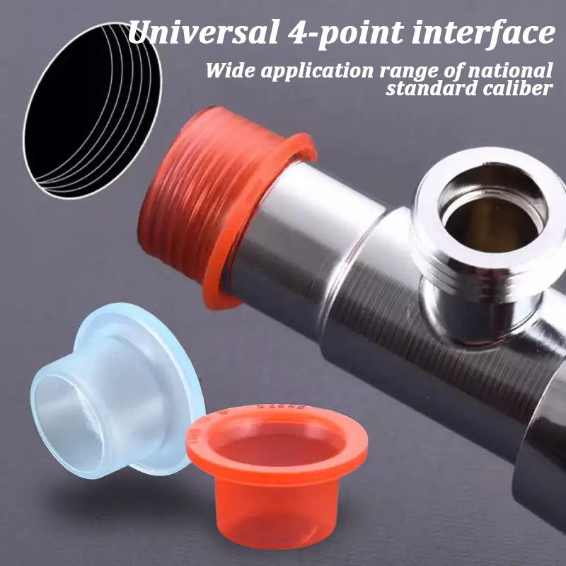 400Pcs Silicone Faucet Leak-proof Sealing Gasket Pipe Triangle Valve Washer Tap Hose Prevent Dripping   Leakage Plug Teflon Ta