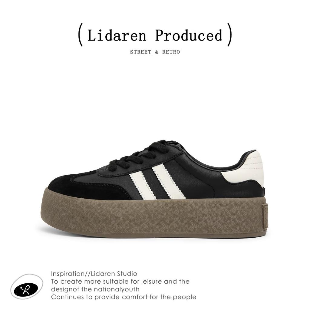 Thick-soled Versatile Sports and Leisure Bread Leather Little White Shoes Women's Board Shoes New Breathable Summer Increase Spring