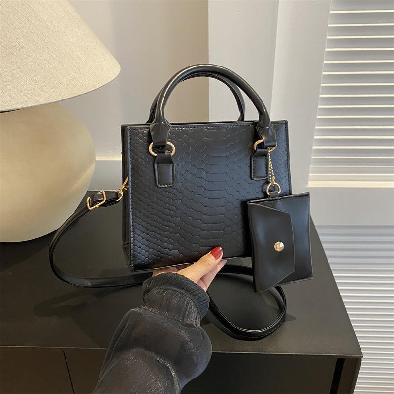 Women'S Bag, Small Square Bag, Niche Foreign Style Handbag, Crocodile Pattern Child And Mother Shoulder Bag, Messenger Bag Tide