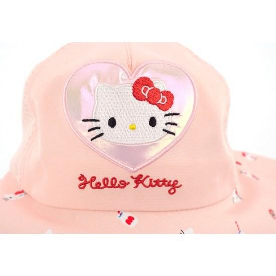 Dětská svítící čepice Sanrio Hello Kitty s klapkou ve tvaru srdce NIHKI40034, oblíbená postavička v Koreji.