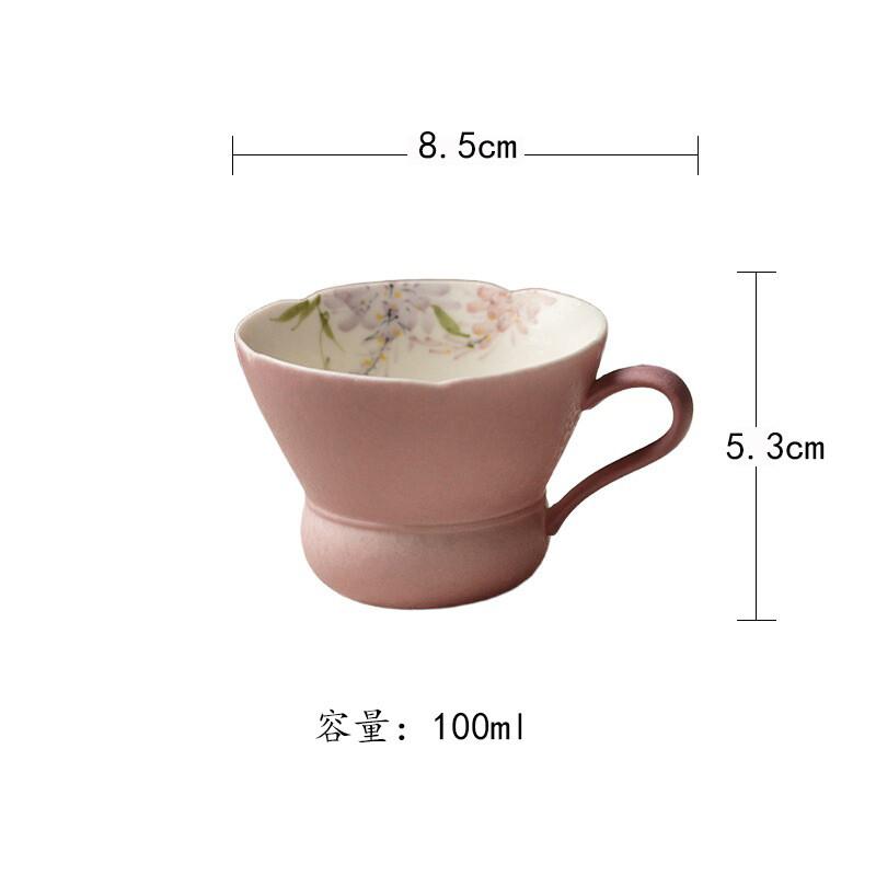 

100ml Hand-painted Wisteria Teacup Traditional Tea Bowl Jug Tea-tasting Personal Cup Jianzhan Master Cups Tea Items Collection As Your Choose