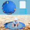 Beach Kiddie Pool Beach Blanket Paddling Pool with Carrying Bag Waterproof Summer Outdoor Water Play Toy for Picnic Travel