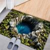 3D Optical Illusion Rug , New 3D Hole Rug, That Looks Like A Hole, Non-Slip Doormat for Indoor & Outdoor Entrance Decor Doorma