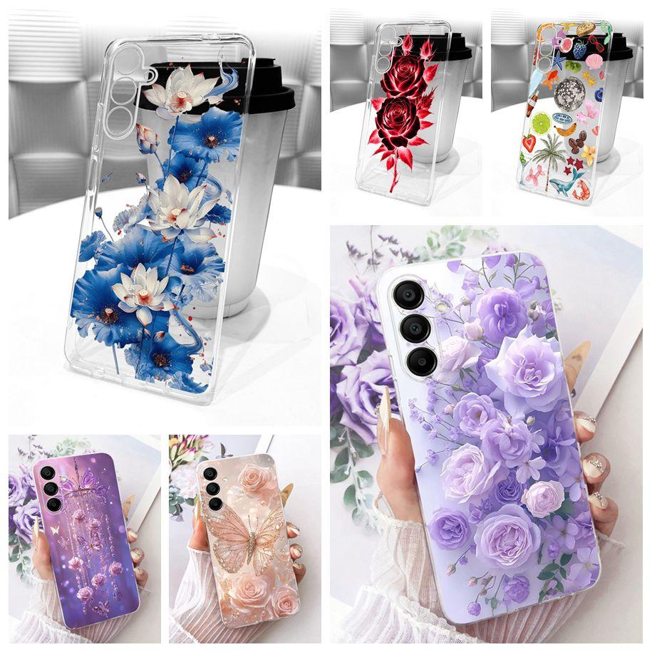 For Samsung Galaxy A16 Case SM-A165F Popular Flower Clear TPU Silicone Phone Cover For Samsung A26 A36 A56 5G A 16 SM-A166B Capa