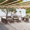 Day and Night - Day and Night Garden Furniture Set 8 Pieces and Brown Synthetic Rattan Cushions