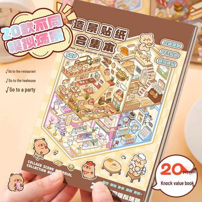 Collection de Livres Autocollants Paysage 3D DIY pour Enfants Yi Lan