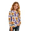 Kids Long Sleeve T-Shirt with Halloween Print, Round Neck, for Boys and Girls