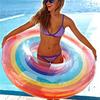 Outdoor Improved  Swimming Movement Transparent Rainbow Color Adult Children Inflatable Buoyancy Swi