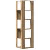 Corner Bookshelf 5 Shelves Artisan Oak Finish 50x50x179 Cm Particleboard
