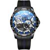 AILANG Top Luxury Brand Men Sport Waterproof Automatic Mechanical Watches Luminous Skeleton Men's Watch Silicone Strap Reloj