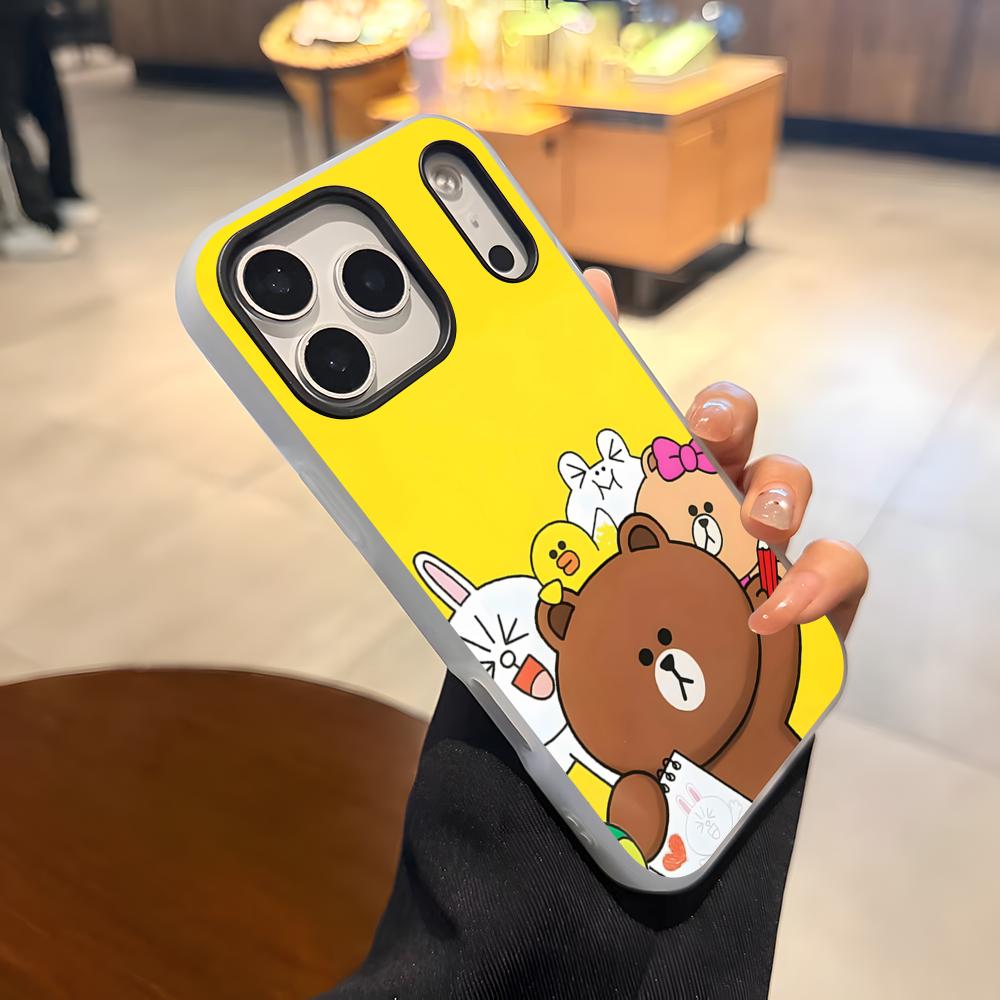 L-Line F-Friends Lovers Phone Case For IPhone 17 Air 16 E 15 14 Plus 13 12 11 Pro Max Jelly 2 In 1 Protective Case
