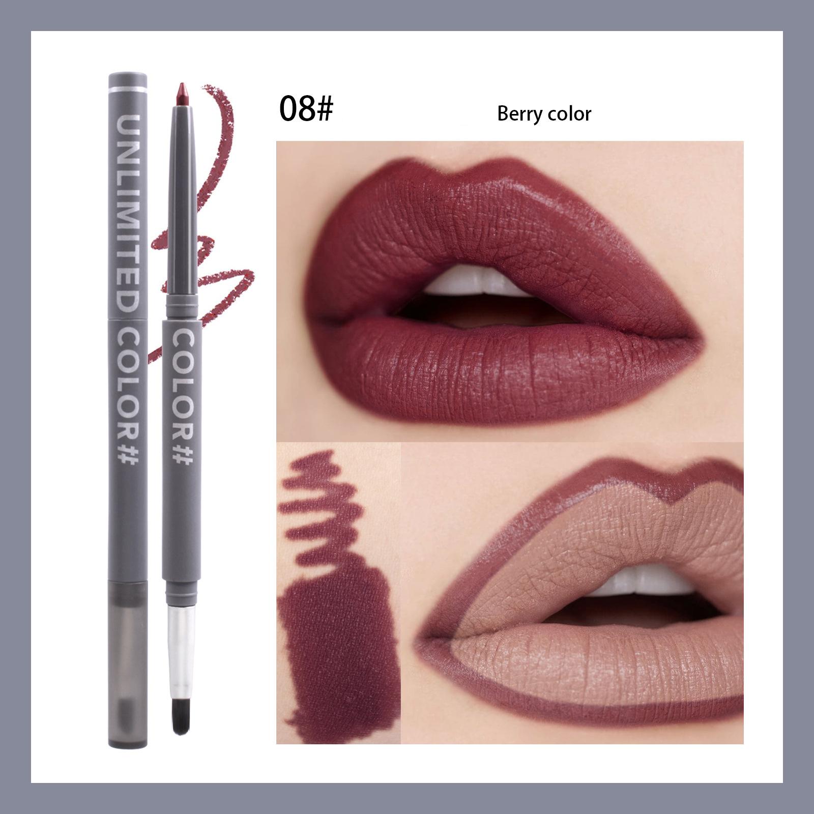 

Матовая помада-карандаш для губ для начинающих. Легкая и красочная бархатная матовая помада-карандаш для губ. 0.6g