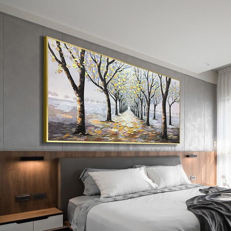 Palm Forest Sunset Landscape Poster and Printmaking Modern Abstract Wall Art Canvas Painting Living Room Home Decoration Picture