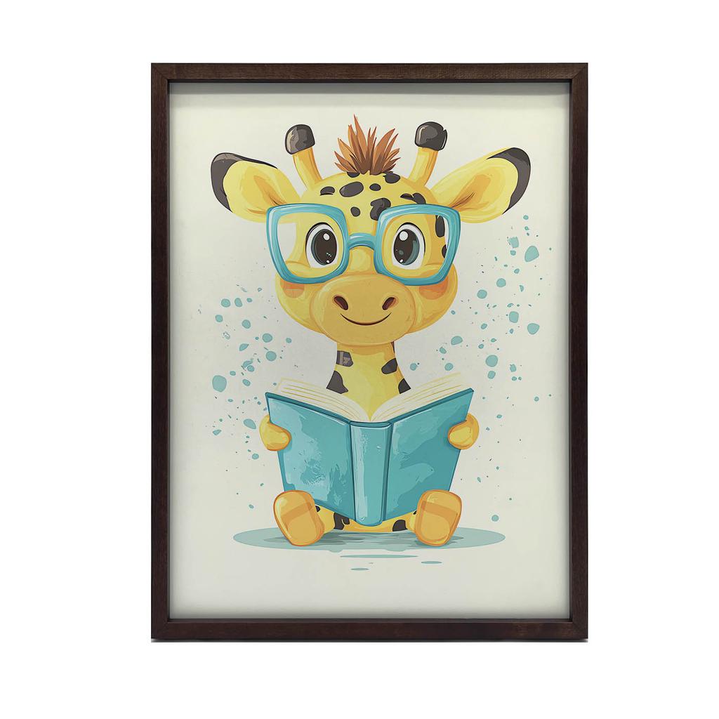 Plakat Wesoła Żyrafa W Krainie Baśni Plakat Wesoła Żyrafa W Krainie Baśni, 50X70 Cm, Bez Ramy, Papier Matowy 230 Gsm