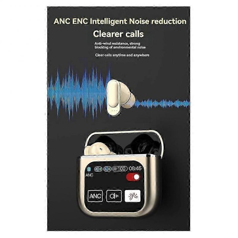Wireless Noise Cancelling Earbuds Bluetooth 5.4 Bass Stereo Earbud+LED Power Display Charging Case Waterproof Sport A