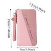 Tassel Pendant Women Long Purse PU Leather Square Card Bag Fashion Woman Clutch Wallet  Travel