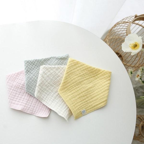 Dream Tofu Triple Gaze Schal Lätzchen Pastell 4-teiliges Set, koreanische Babyprodukte