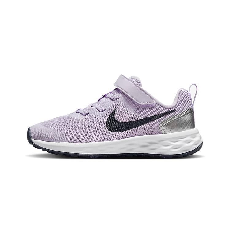 

Nike REVOLUTION 6 Slip Resistant Cushioning Abrasion Resistant Low top Kids Running Shoes Purple DD1095-500 34