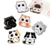 7Pcs Cute Cartoon Cat Pp Clip Acrylic Double-Sided High-Definition Pattern Paper Clip Stationery Supplies