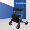 Multi Functional Four-wheel Shopping Cart Outdoor Portable Elderly Walking Cart Foldable Aluminum Alloy Walking Aid