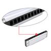 10 Holes 20 Tone Diatonic Blues Harmonica Key of C with Case for Beginner Children Silver
