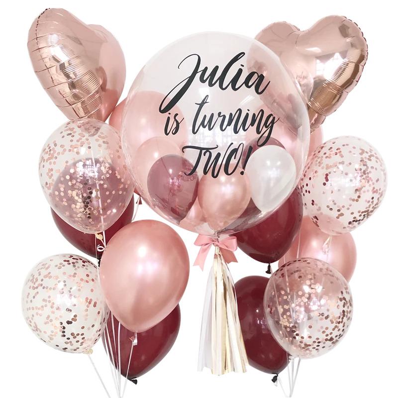 Creative Transparent Bobo Ball Holiday Balloon Set for Kids' First Birthday Party