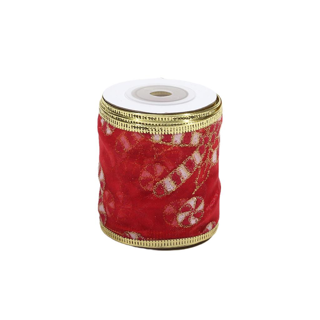 Christmas Wired  Plaid Ribbons Vintage Truck Trees Wired Edge Ribbon for Xmas DIY Wrapping Floral Craft