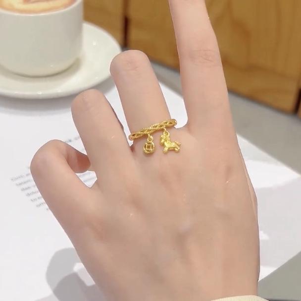 

2025 Versatile Zodiac Open Ring for Women: Light Luxury Design