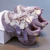 Girls Korean Style Sports Shoes Leather Waterproof Dad Shoes Children's Casual Running Shoes