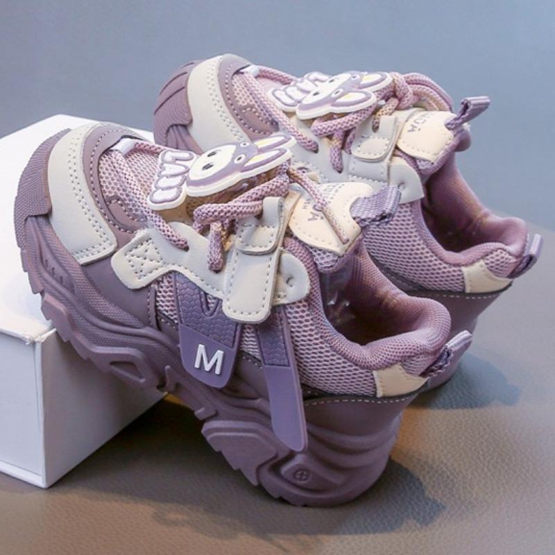 Girls Korean Style Sports Shoes Leather Waterproof Dad Shoes Children's Casual Running Shoes
