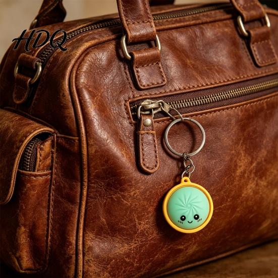 Calming Tactile Keychain Stress Relief Keychain with Steamed Bun Pendant Fidget Clicker Commute Feedback