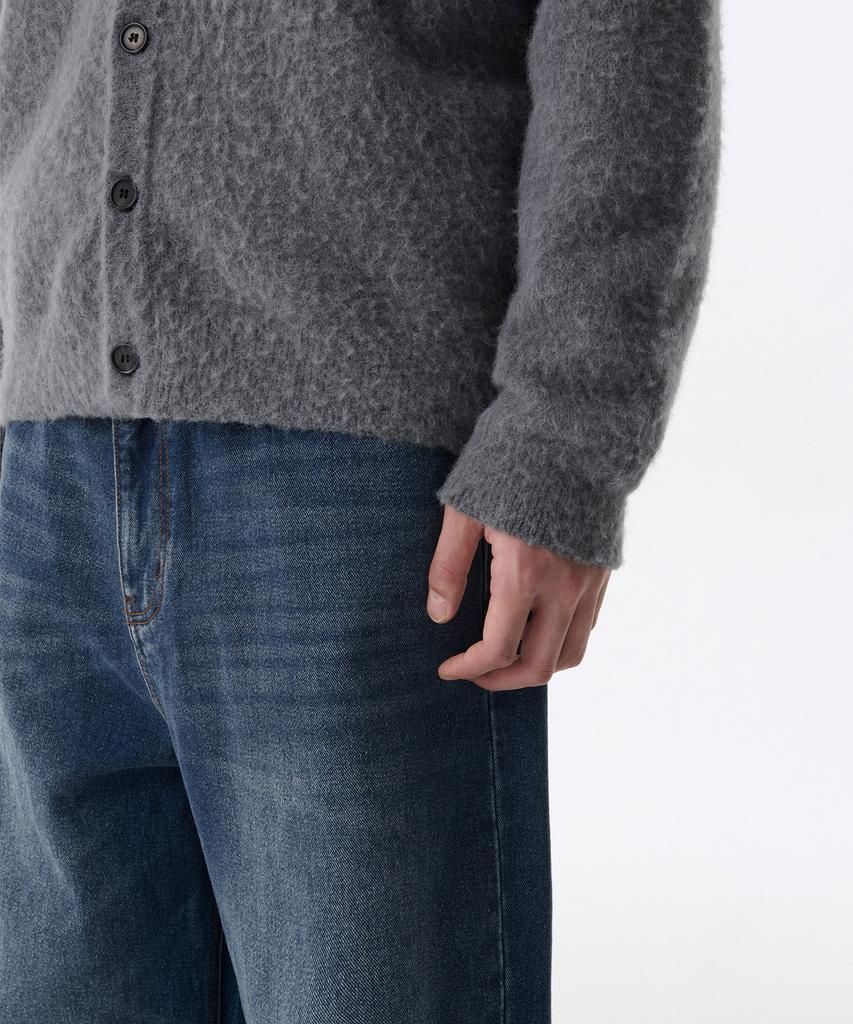 Musinsa Standard Hairy Alpaca Cardigan [Medium Gray]