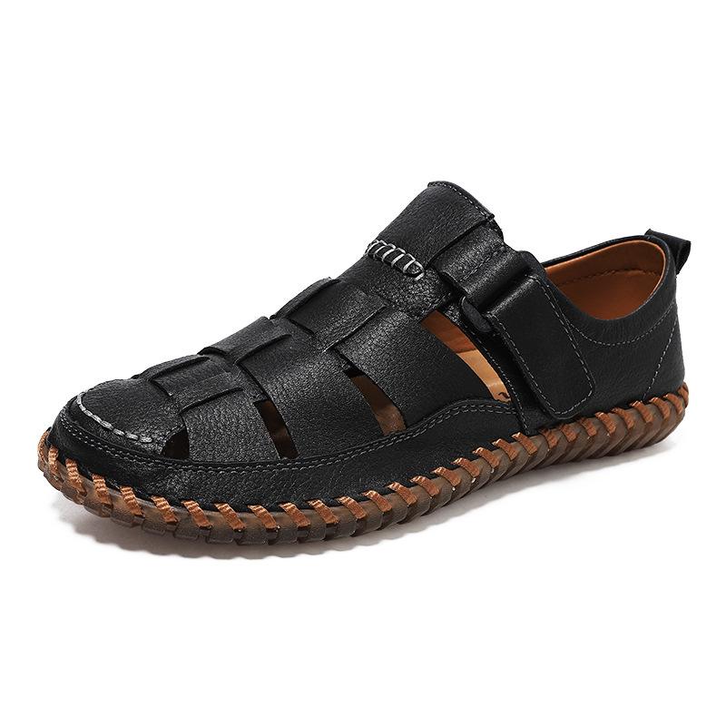 Men's Breathable Large Size Hollow Roman Weave Sandals for Summer