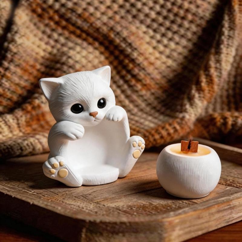 Easy To Clean Reusable Silicone Sitting Cats Mold Ornament Moulds Suitable for Resin Crafts and Decorative Items