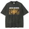 Anime JoJo's Bizarre Adventure Dio Print Tshirt Men Short Sleeve Clothing Washed Cotton Tee Retro Manga T Shirt Harajuku T-shirt Female Male Tee Shirt