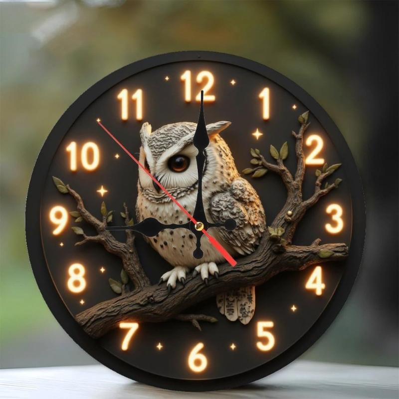 Acrylic Quiet Not Ticking Wall Clock Colorful Art Print Easy Mounting Perfect For Kitchen Living Space Decoration