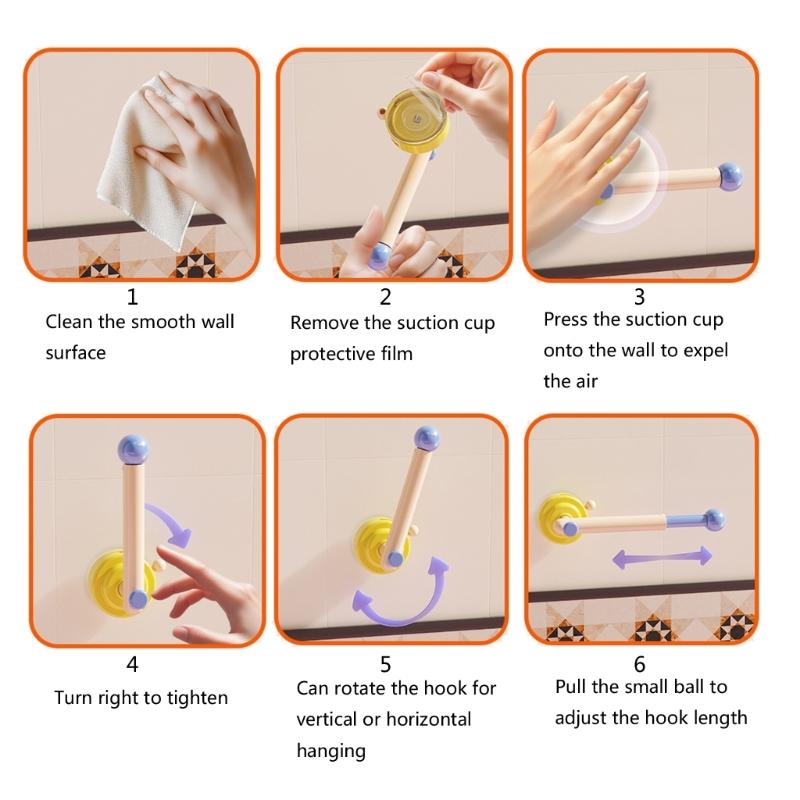 Vibranting Decorative Hook Organizers Holds Multiple Hair Accessories Prevents Tangling Sturdy Plastic Wall Mount