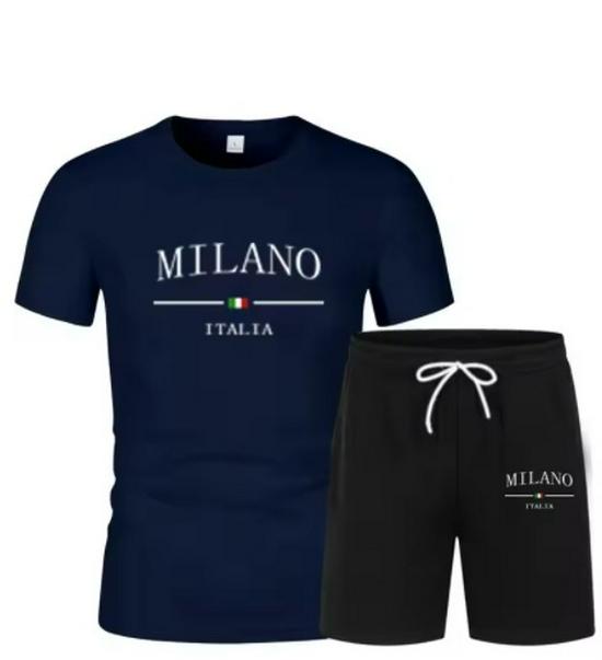 Men's Plus Size Summer Fitness Set: Casual Round Neck T-Shirt & Sports Shorts