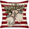 4pcs Linen Christmas Tree Pillowcases Christmas Gift Living Room Sofa Bedroom Zipper Pillow Case Without Pillow Core