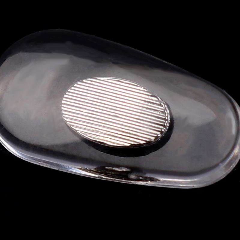 10Pairs Gold Silver Transparent Silicone Screw On Nose Pads Metal Core Brace For Glasses Support Eyewear Accessories