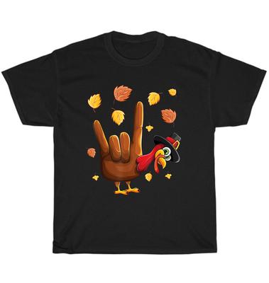American Sign Language Love Thanksgiving Turkey T-shirt Unisex Funny Tee Gift