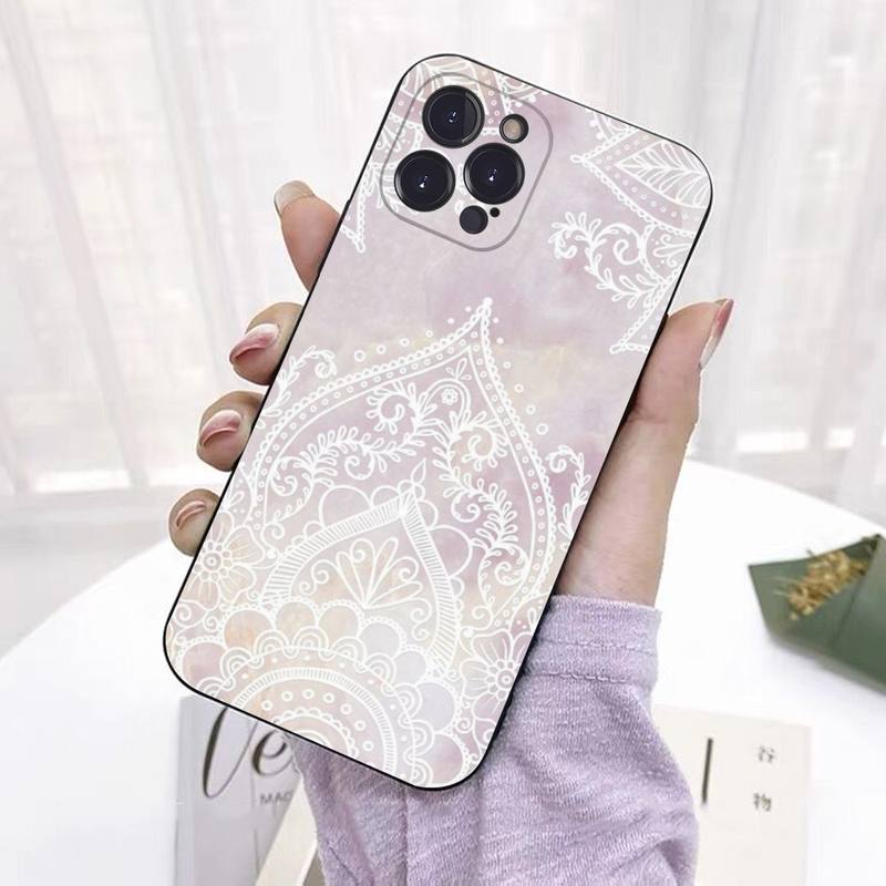 Mandala Chakra Yoga Etui na telefon Silikonowe Miękkie Do iPhone'a 14 13 12 11 Pro Mini XS MAX 8 7 6 Plus X 2020 XR Shell