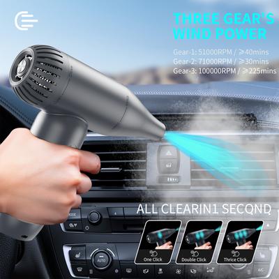 K16 Mini Portable Turbine Hair Dryer, 65W Brushless Motor, 90000RPM 4000Pa Suction Power, 4