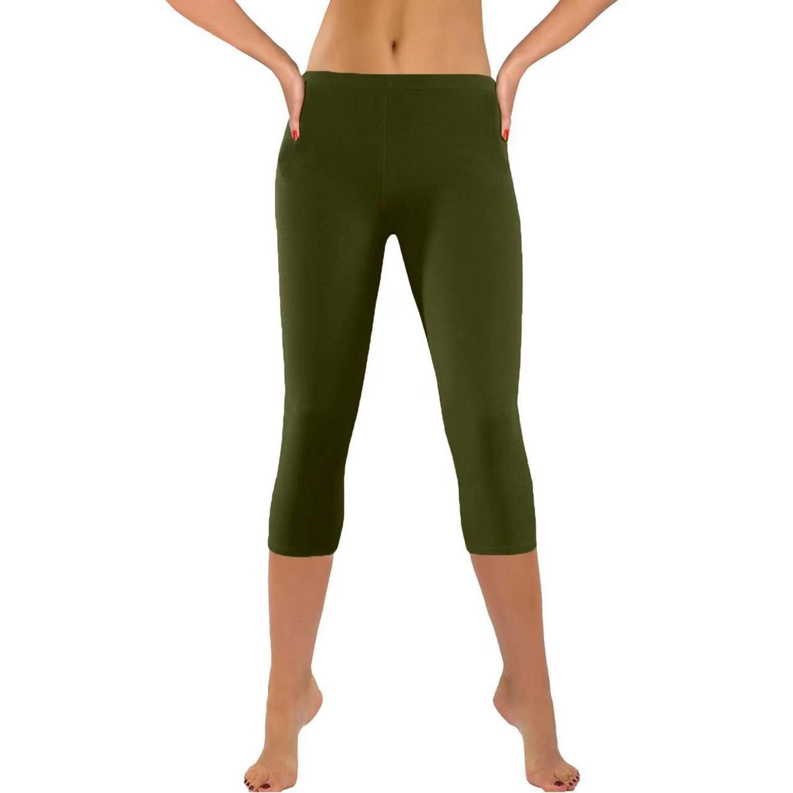 

Модные повседневные однотонные брюки для йоги, леггинсы, капри XXL