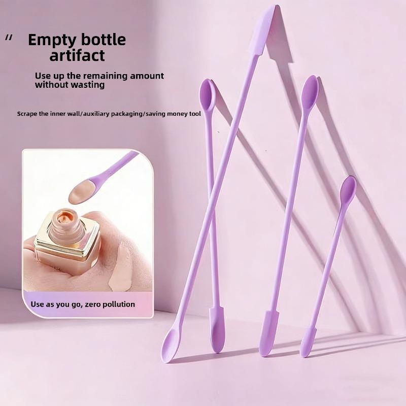 Cosmetics Silicone Extraction Spoon Double-ended Mini Lotion Cream Body Lotion Glow Bottle Small Spoon