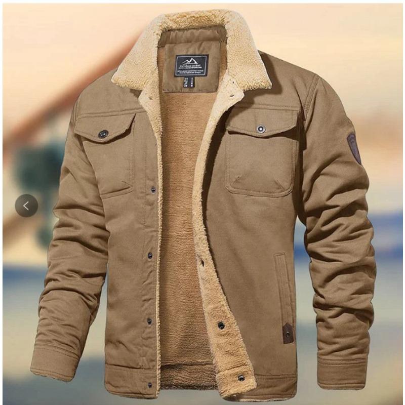 New autumn and winter, men's jacket, velvet cotton tooling casual jacket men's coat