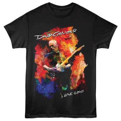 David Gilmour - Live 2016 - Impression Avant T-Shirt Adulte Manches Courtes Uni - Noir