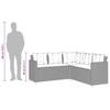 L shaped Garden Sofa Set with Table and Cushions Brown Poly Rattan