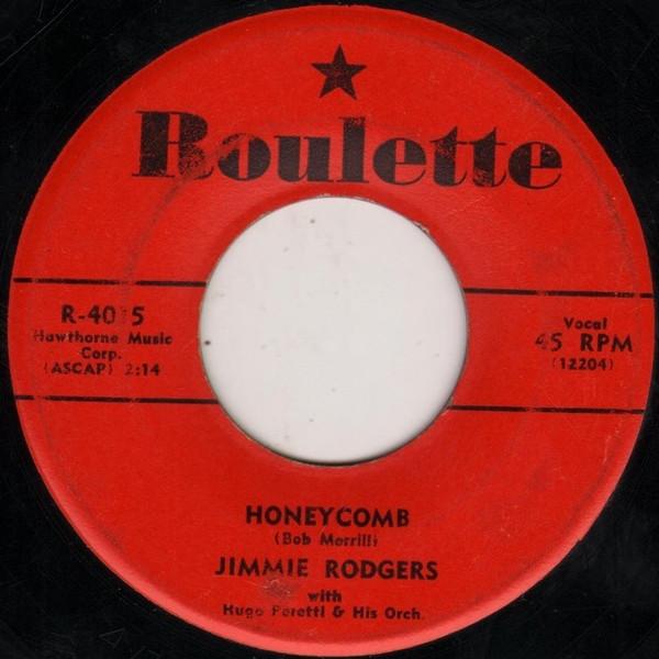 

7inch Record JIMMIE RODGERS - Honeycomb R4015 Roulette 1957 US Pop Used
