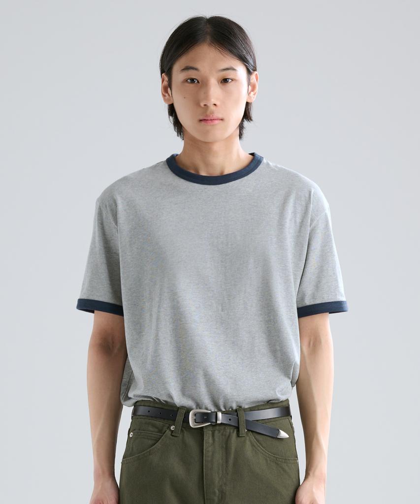 ZPLISH Tl Cotton Ringer Half Tee Grey